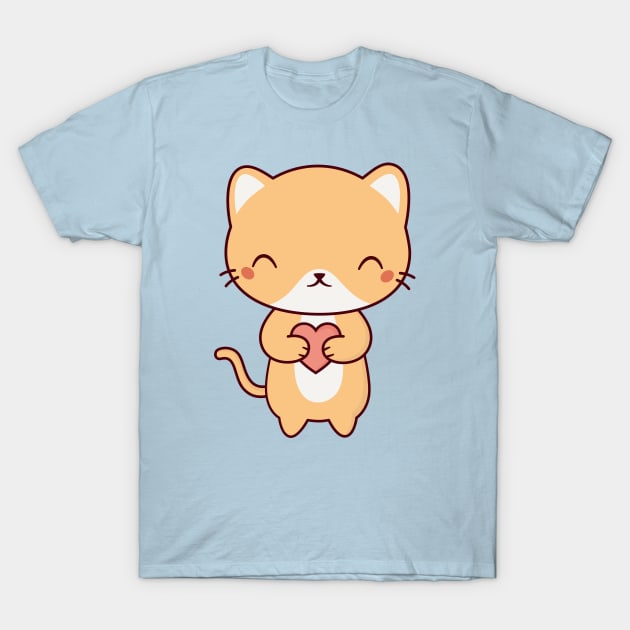 Kawaii Cute Kitten Cat T-Shirt by happinessinatee
